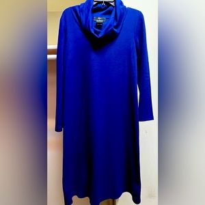 Beautiful blue, long sleeve cowl neck, long sleeve dress
